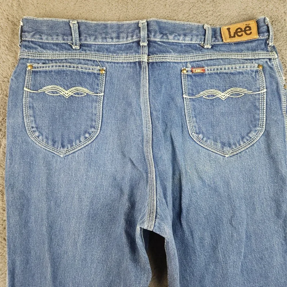 Lee Men's Regular Fit Straight Leg VTG 80's Jeans Tag 38x34 Fit‎ 34x33 USA Made